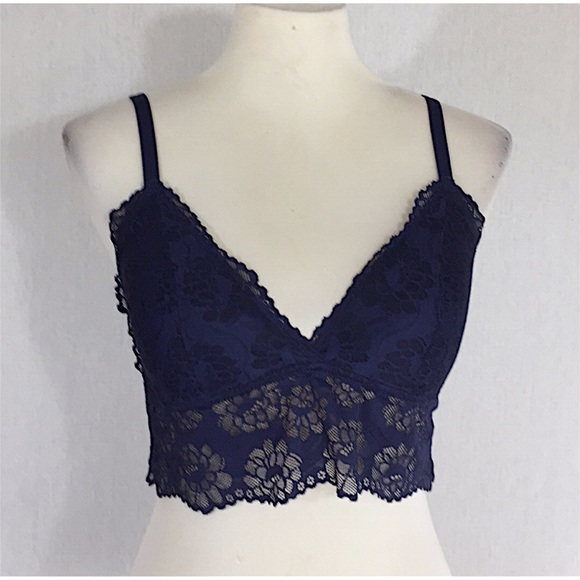aerie Other - NWOT Aerie long line dark blue strap lace bralette